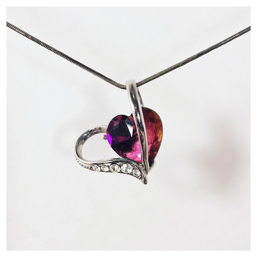 Iridescent Heart Necklace